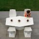 Blanco de VERTEX Vondom mesa de Mesa