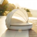 Banhos de sol Vela Daybed empuxo mastro branco incline guarda-chuva redonda