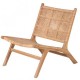 Fauteuil Lounge en Teck et Rotin Naturel Kosyform