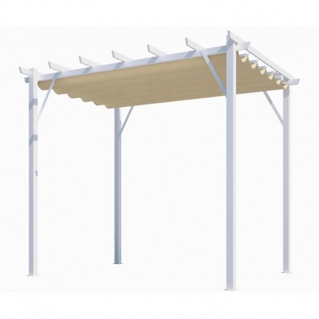 Pergola Aluminium Habrita Anthracite 12m2 with shade canvas