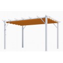 Pergola Aluminium Habrita White 12m2 with 140gr shade canvas