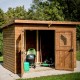 Thermabri Garden Shelter in Legno Massello di Habrita 19,69 m2 con tetto in acciaio