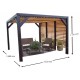 Pérgola Bioclimática Orientable Cuchillas 11 m2 y Disyuntor de Vista Lateral 3 m