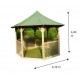 Habrita octagonal pavilion in solid wood diameter of 3.46m with Shingles