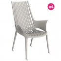 Juego de 4 Sillones Vondom Ibiza Revolution Beige Calas