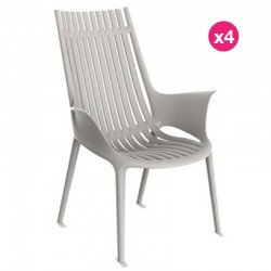 4-Sessel-Paket Vondom Ibiza Revolution Weiß Milos