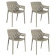 Lot de 4 fauteuils vondon Spritz écru