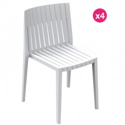 Lot de 4 Chaises Vondom Spritz blanc