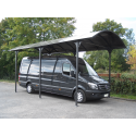 Cochera Autocaravana L7,60xH3,60m aluminio y policarbonato Anti-UV Habrita