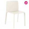 Set van 4 witte Vondom Kes stoelen