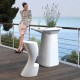 Lot de 2 Tabourets de bar Vondom Moma High hauteur d'assise 74 gris acier