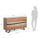 Buffet en bois massif 148x85 acacia et pieds métal KosyForm