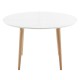 Table Ovale Extensible 120 à 200x90 Blanc et pieds de hêtre KosyForm