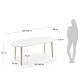 Table Ovale Extensible 120 à 200x90 Blanc et pieds de hêtre KosyForm