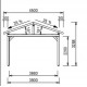 Carport em Pine Treated autoclave 15m2 com tampa de PVC Habrita