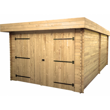 Holzgarage Habrita 21m2 Flachdach