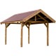 Carport de Madeira 18m2 com Teto Habrita