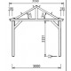 Wooden Carport 18m2 with Habrita Roof