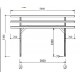 Posto auto coperto in legno 18m2 con tetto Habrita