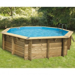 Piscine Bois Ubbink Océa 510 H120 Liner Bleu