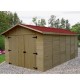 Garage en bois massif Habrita 15,60m2 en panneau de 16mm