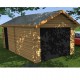 Garage in legno massello Habrita 24,23m2 in assi da 60mm