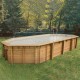 Piscina Legno Ubbink Azura 400x750 H130 Fodera Blu