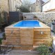 Piscine Bois Ubbink Urban Pool 250x450 H140 Liner Bleu