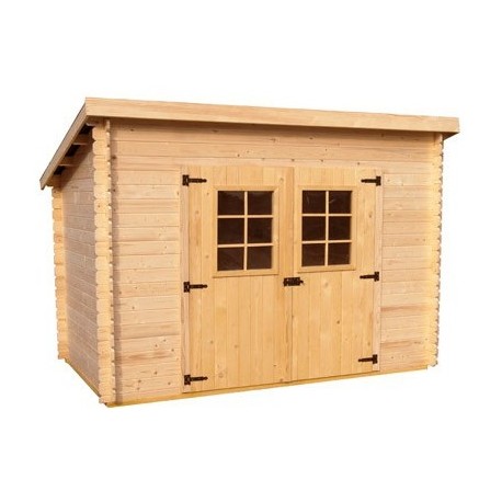 Garden shed Habrita Dalmat in solid wood 5.20 m2 with roof corrugated plates