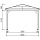 Blueterm wooden garden kiosk 12.32 m2 with 2 Habrita Walls