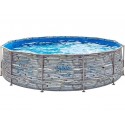 Tubular Pool Round Swing Design Stein 366x91