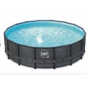 Altalena Piscina Elite Round Design rattan 488x122