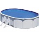 Piscina Oval GRE White Fiji 500×300x120 com filtro de areia