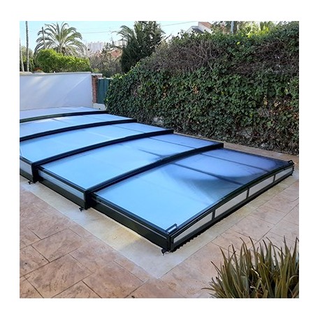 Pool Enclosure Ultraplat Telescopic Abrisol Tapia ready to install for pool 800 x 400