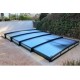 Pool Enclosure Low Telescopic Shelter Tapia ready to install for pool 800 x 400