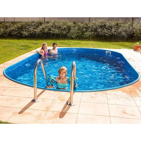 Piscina oval Ibiza Azuro 11x5 H150 com filtro de areia