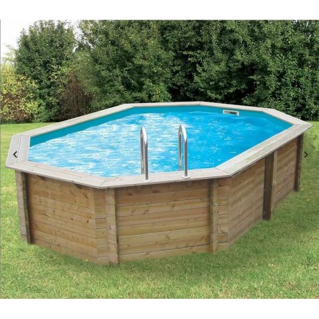 Piscine Bois Sunwater 490x300 H120cm Liner beige Ubbink