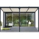 Bioclimatic pergola Habrita 21.5 m2 Anthracite aluminium and roof with ecru slats