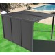 Pergola bioclimatica Habrita 10,8 m2 con bocchette mobili in alluminio lato 3,6