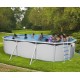 Oberirdischer Pool TOI Mallorca oval 550x366 mit komplettem Kit Anthrazit