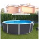 Above ground pool TOI Canarias round 460xH120 with complete kit Anthracite