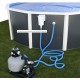 Above ground pool TOI Canarias round 460xH120 with complete kit Anthracite