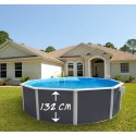 Above ground pool TOI Magnum round 350x132 Compact Anthracite