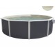 Piscina fuori terra TOI Magnum tondo 350x132 con kit completo Antracite