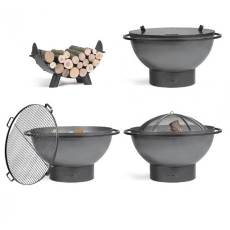 Brasero de Jardin FatBoy Cook King Premium 85cm avec 4 Accessoires