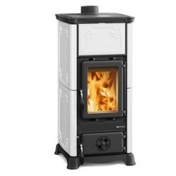 Poêle à bois Nordica Extraflame Emiliana 6.5kW blanc Infinity