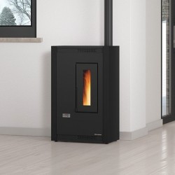 Poêle à granulés étroit ventilé La Nordica Extraflame Luisella 5kW Noir