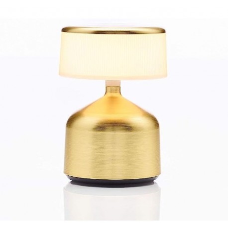 Luz de mesa Imagilights Led Demoiselle Small Cylinder Sable Gold