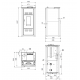 Extraflame Serafina Petra Evo Ventilated Pellet Stove 8kW Natural Stone