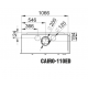 Bronpi Cairo 110-D Inserto de madera de 2 ventanas Visión lateral derecha 15kW